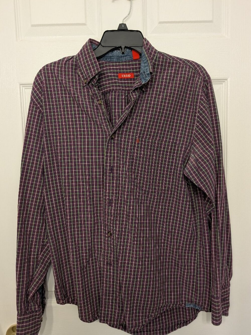 Izod, S/P, Purple and Green Plaid